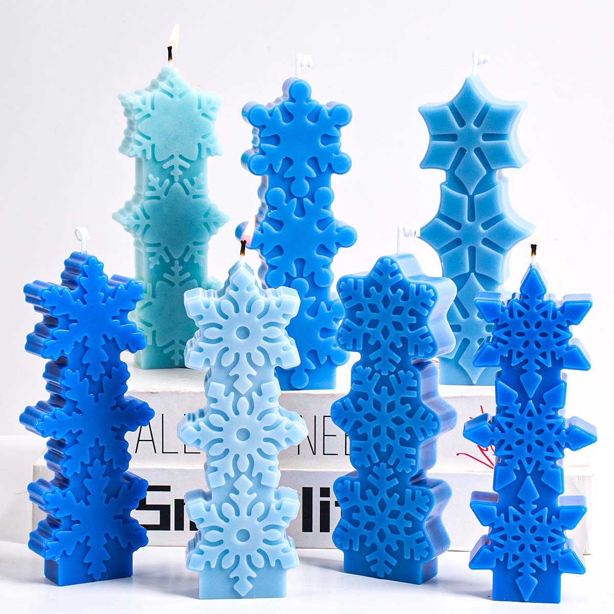 クリスマススノーフレークキャンドルモールド DIY アロマキ - Soap Making Gifts のレビューと価格