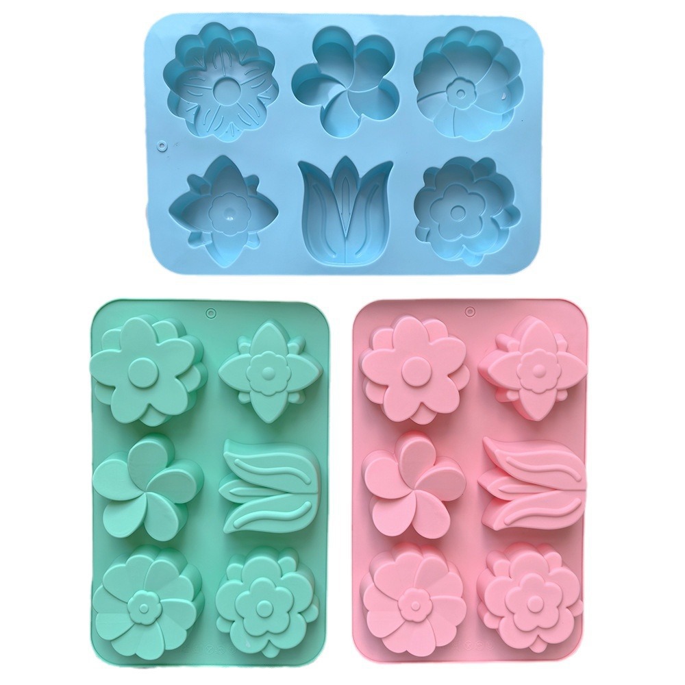 様々な花の形をしたシリコンモールド、石鹸やキャンドル作り、ケ - Soap Making Kit For Beginners のレビューと価格
